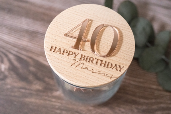 Vorratsglas Geburtstag / Geschenkidee / Geldgeschenk / personalisiert